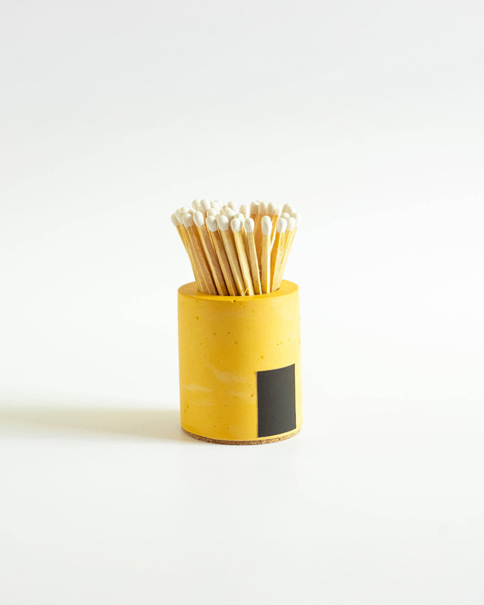 Concrete Match Holder – Yellow